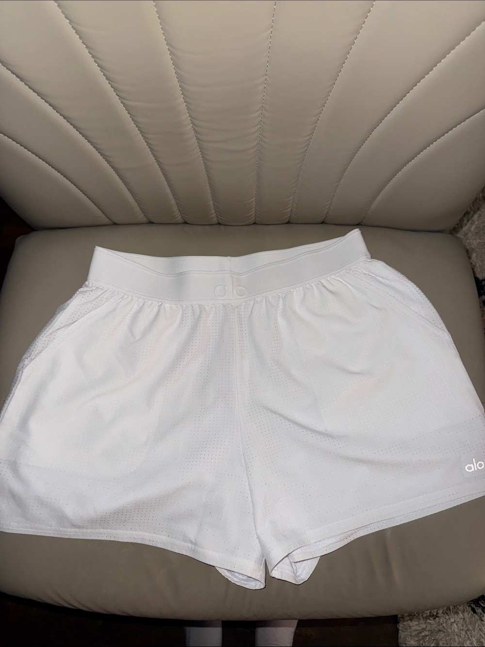 NWT ALO Mesh Mirage shorts and tee in size medium